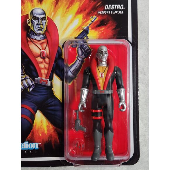 G. I. Joe Super 7 Reaction Figures Destro 3.75" Figure New Sealed Hasbro 2021 - Picture 2 of 8